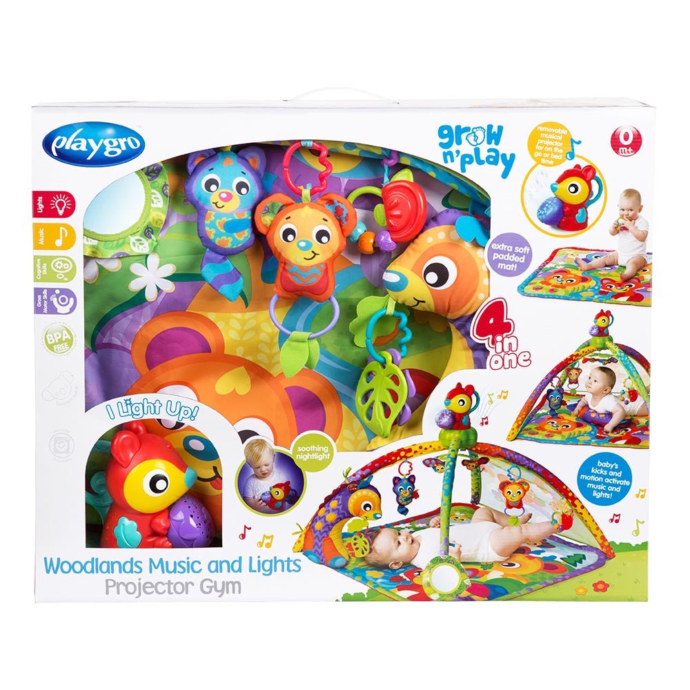 playgro Woodlands Music & Light Projector Gym - Premium for Kids in Qatar | Toysaro.com